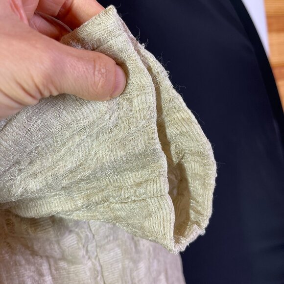 Modyva Fits Small Short Sleeve Cream Jacket Textured *Flaw - Picture 8 of 11